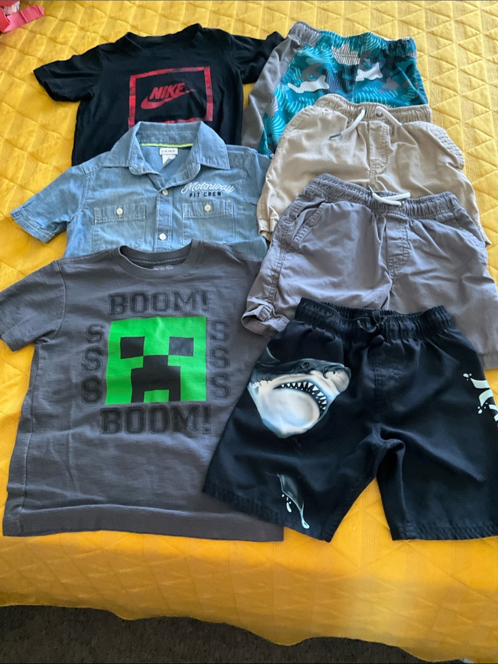 🔴Nike..Hurley.. Boys Multi-Color 7 Piece Mix Tops & Shorts Set - Picture 1 of 8